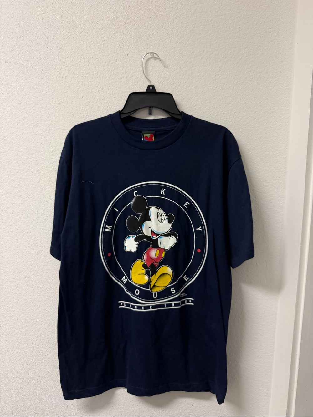 Disney Navy Mickey Mouse Graphic Tee with Yellow Shoes